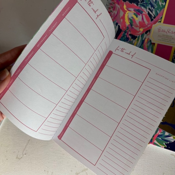 Lilly Pulitzer Stationary Lot Notebooks Planner Workout Planner Sticky Notes - Picture 6 of 6